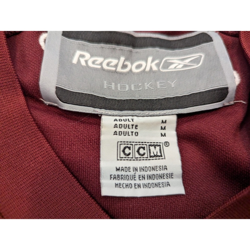 Reebok Hockey Jersey Mens Medium Maroon 3/4 Sleeve - Picture 6 of 13